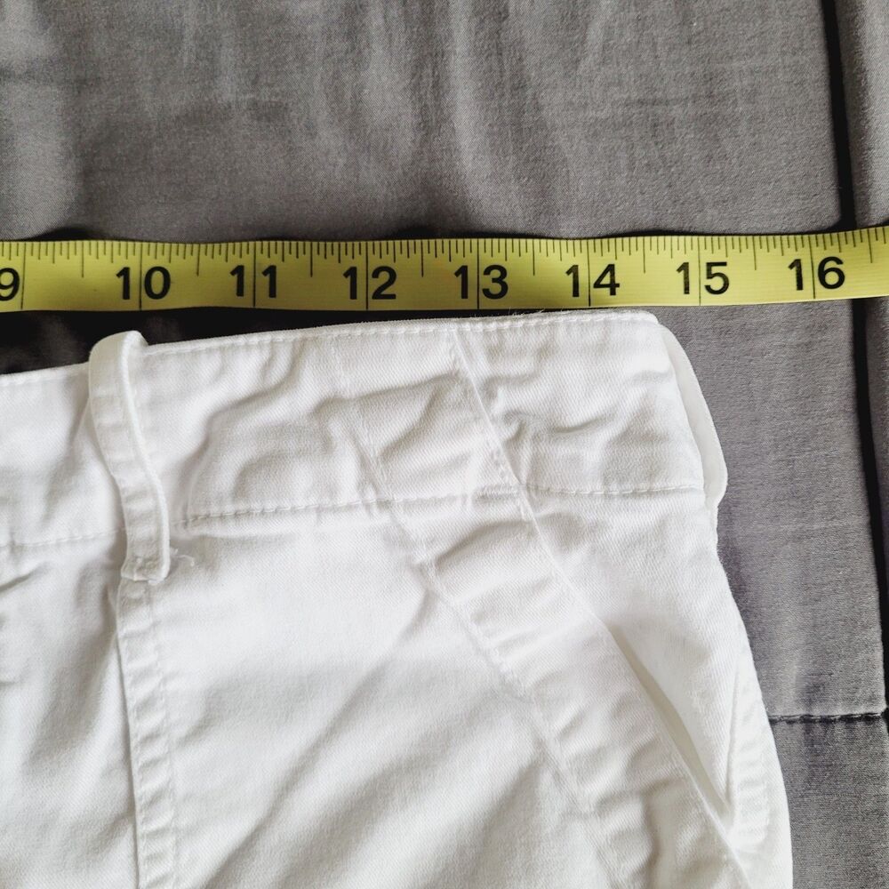Nili Lotan Pants Issue 2609988 Womens Size 6 White Twill Wide Leg Button Fly - Picture 5 of 8